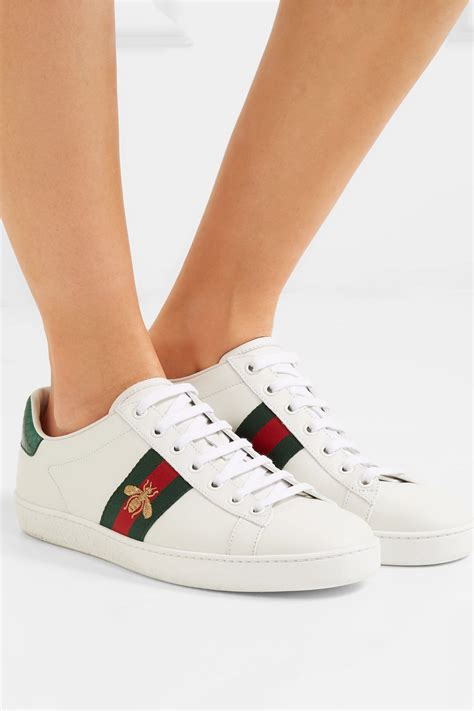 gucci flats with bee|gucci ace bee platform sneakers.